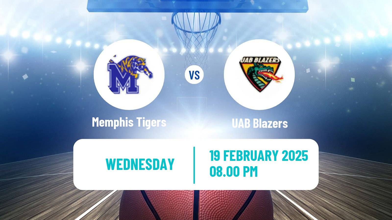 Basketball NCAA College Basketball Women Memphis Tigers - UAB Blazers