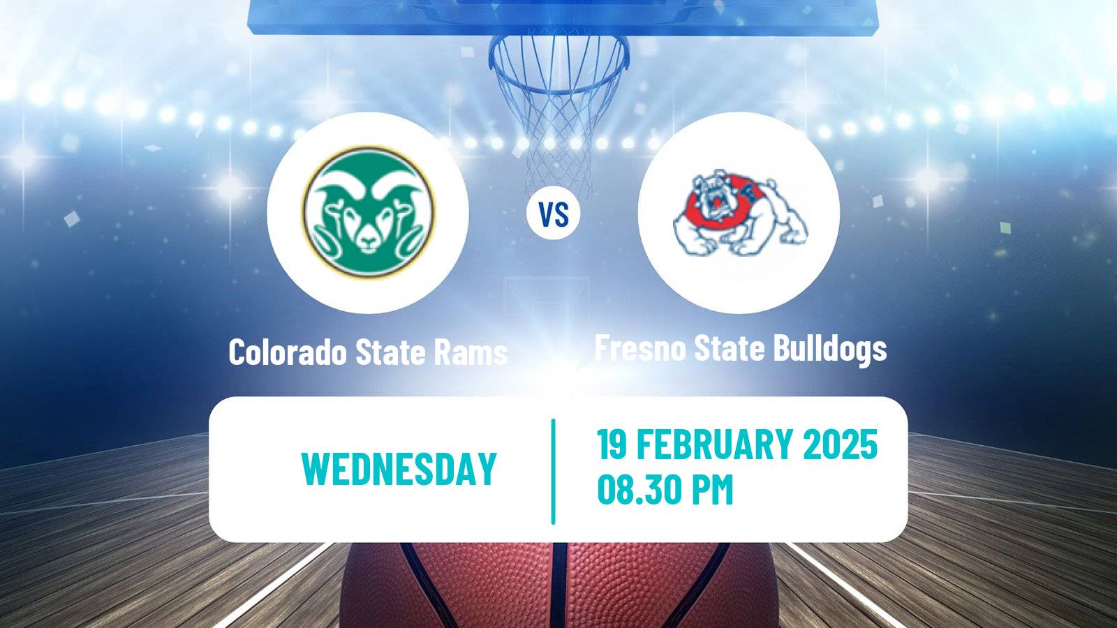 Basketball NCAA College Basketball Women Colorado State Rams - Fresno State Bulldogs