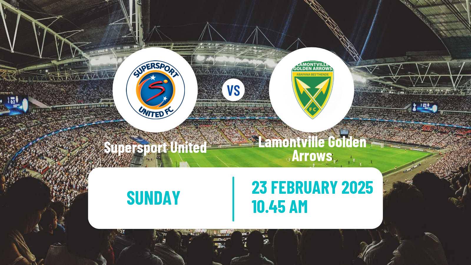 Soccer South African Premier Soccer League Supersport United - Lamontville Golden Arrows