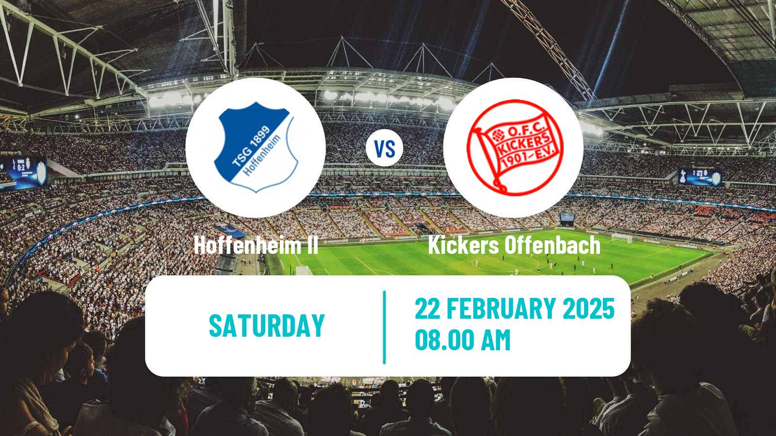 Soccer German Regionalliga Sudwest Hoffenheim II - Kickers Offenbach