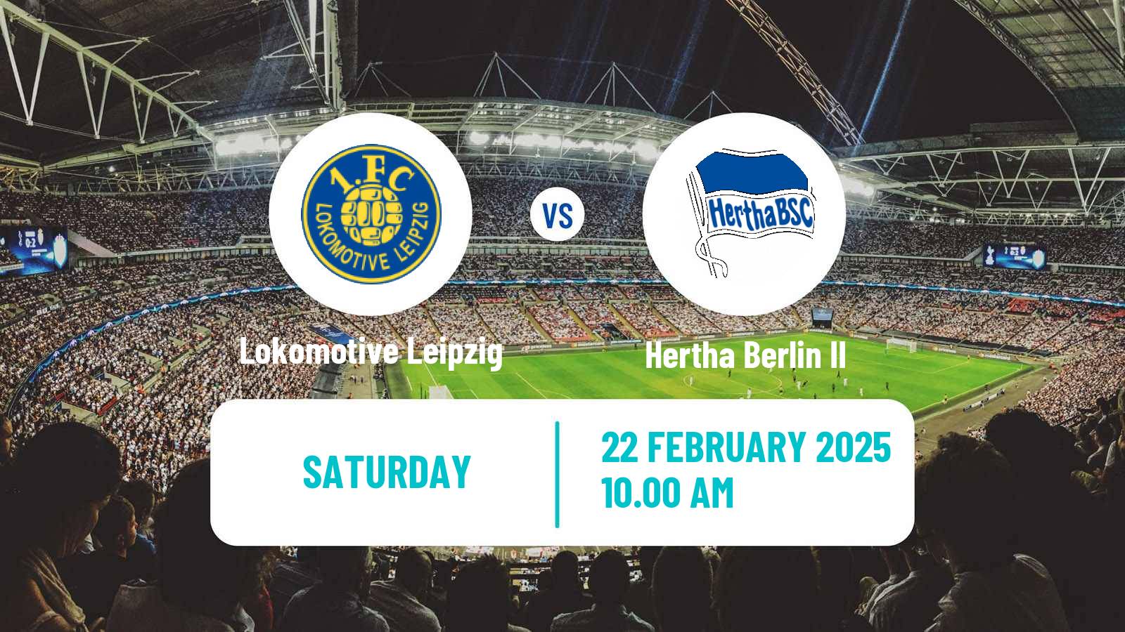 Soccer German Regionalliga Nordost Lokomotive Leipzig - Hertha Berlin II