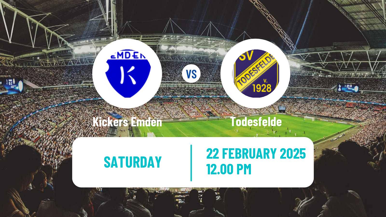 Soccer German Regionalliga North Kickers Emden - Todesfelde