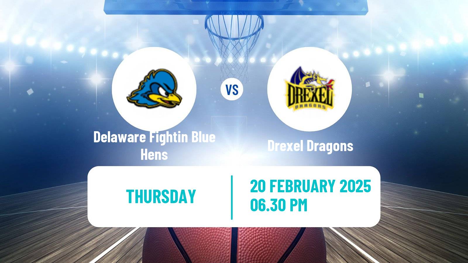 Basketball NCAA College Basketball Delaware Fightin Blue Hens - Drexel Dragons