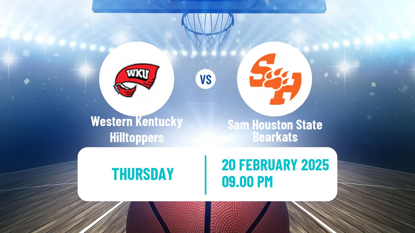 Basketball NCAA College Basketball Western Kentucky Hilltoppers - Sam Houston State Bearkats