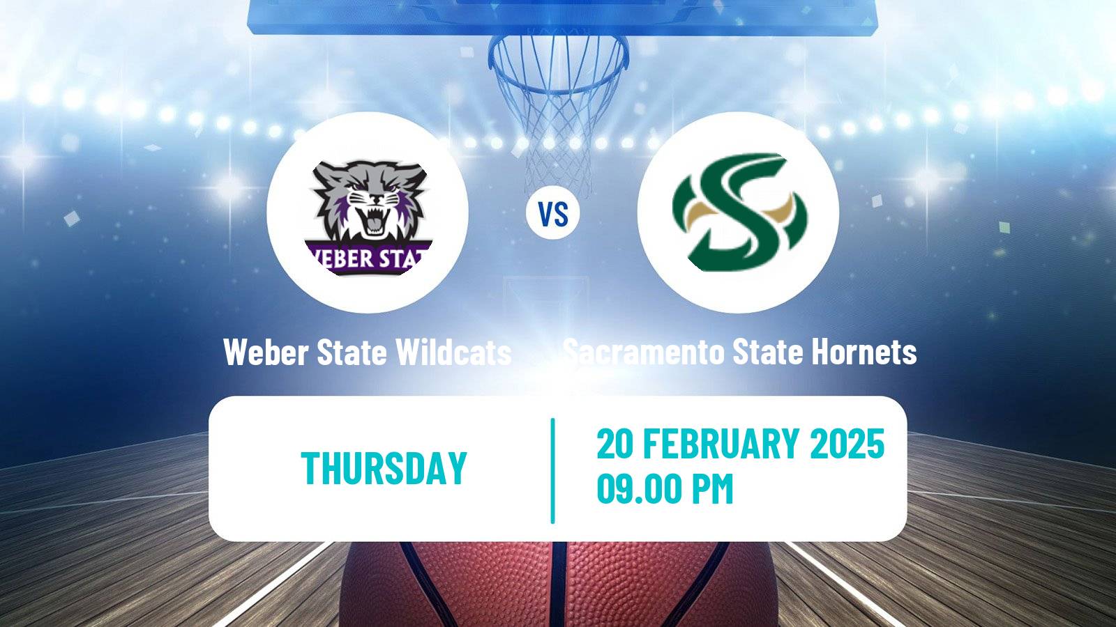 Basketball NCAA College Basketball Weber State Wildcats - Sacramento State Hornets