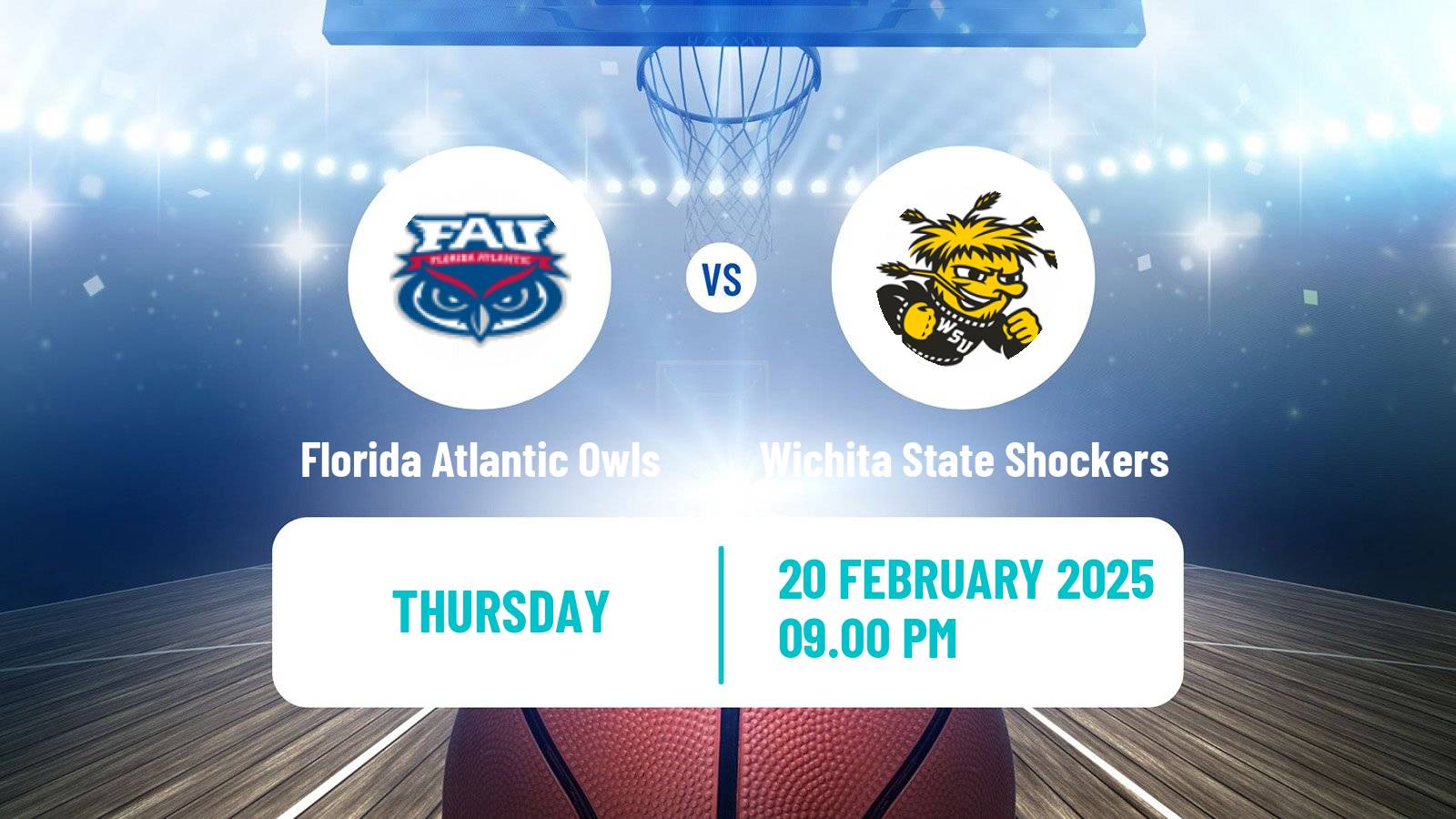 Basketball NCAA College Basketball Florida Atlantic Owls - Wichita State Shockers