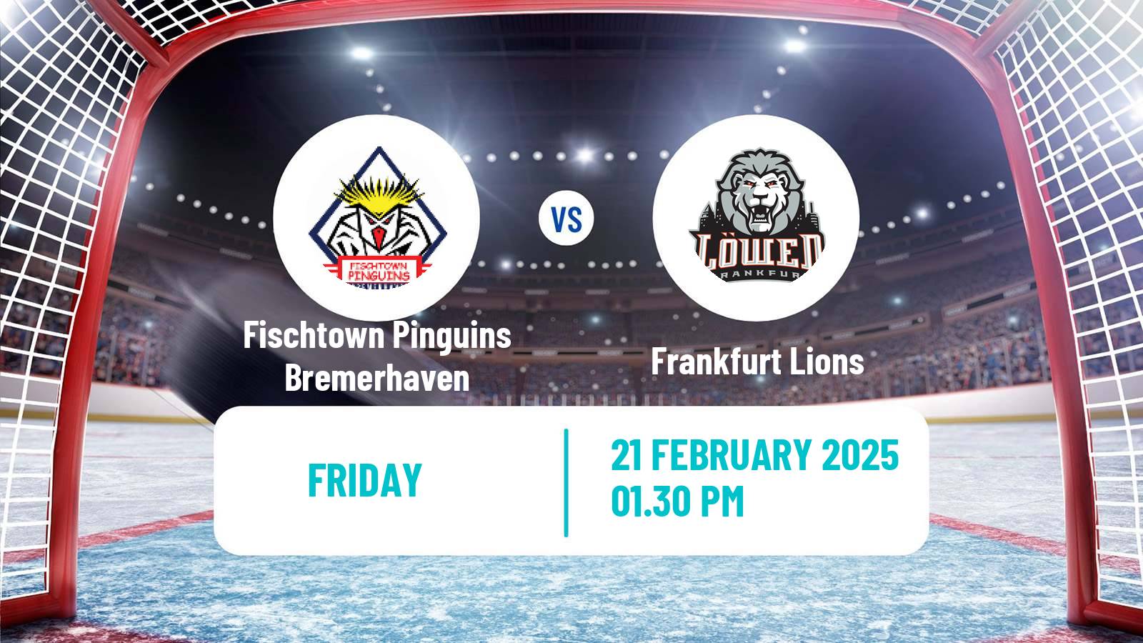 Hockey German Ice Hockey League Fischtown Pinguins Bremerhaven - Frankfurt Lions