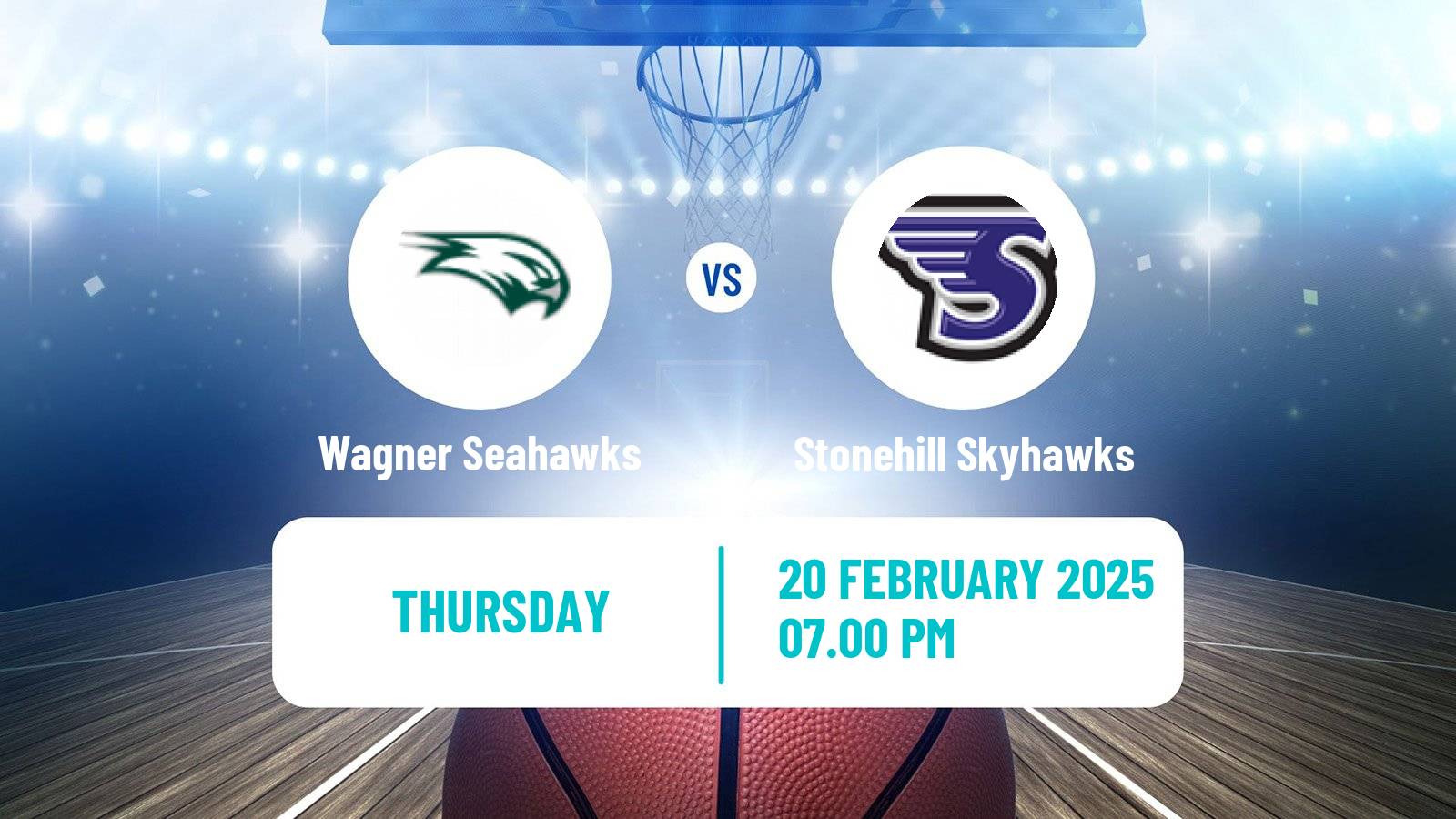 Basketball NCAA College Basketball Wagner Seahawks - Stonehill Skyhawks