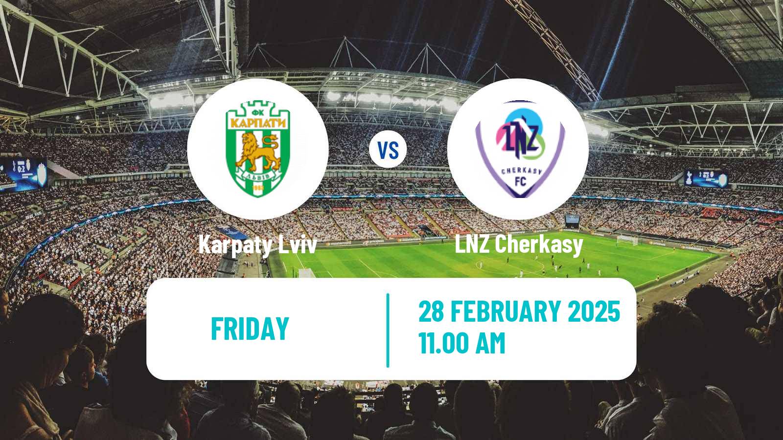 Soccer Ukrainian Premier League Karpaty Lviv - LNZ Cherkasy