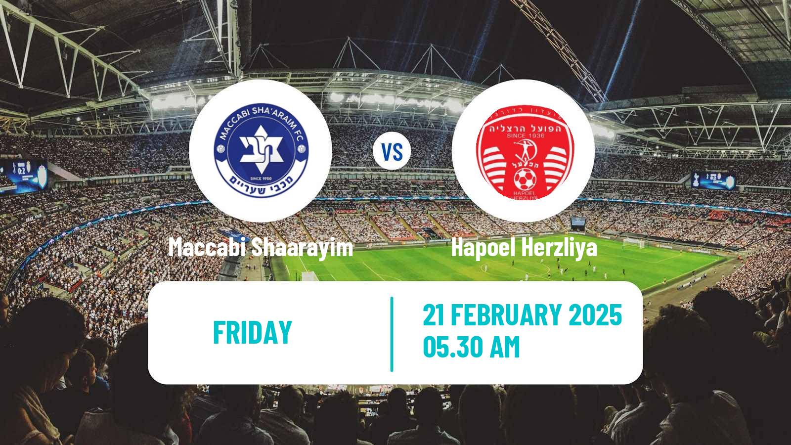 Soccer Israeli Liga Alef South Maccabi Shaarayim - Hapoel Herzliya