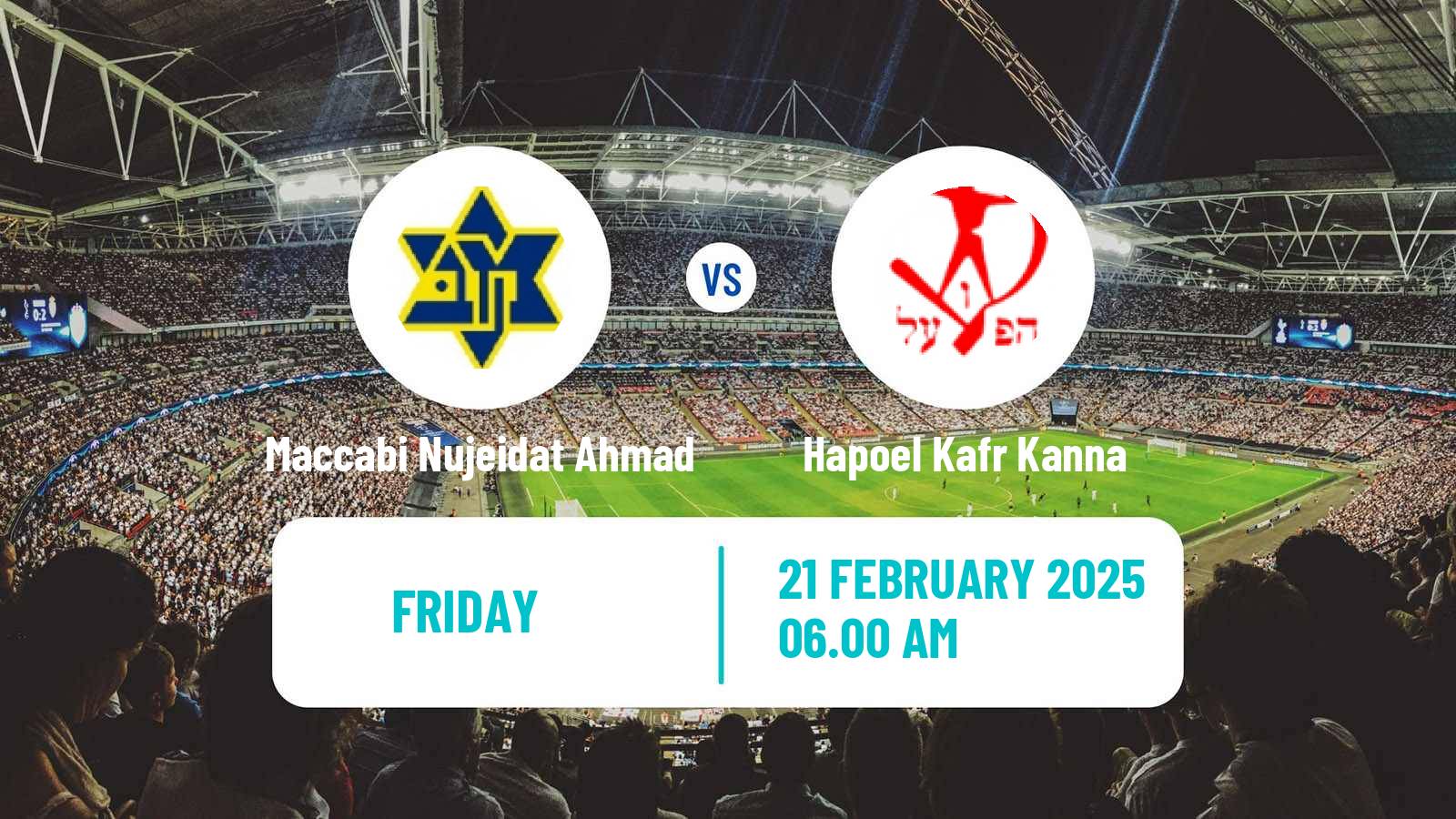 Soccer Israeli Liga Alef North Maccabi Nujeidat Ahmad - Hapoel Kafr Kanna