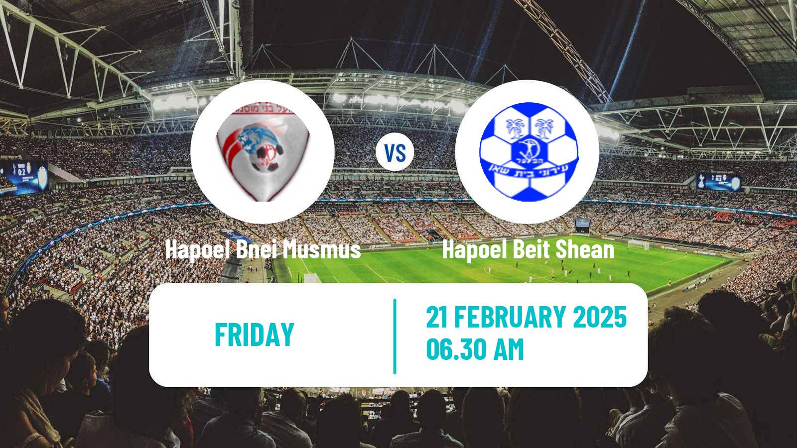 Soccer Israeli Liga Alef North Hapoel Bnei Musmus - Hapoel Beit Shean