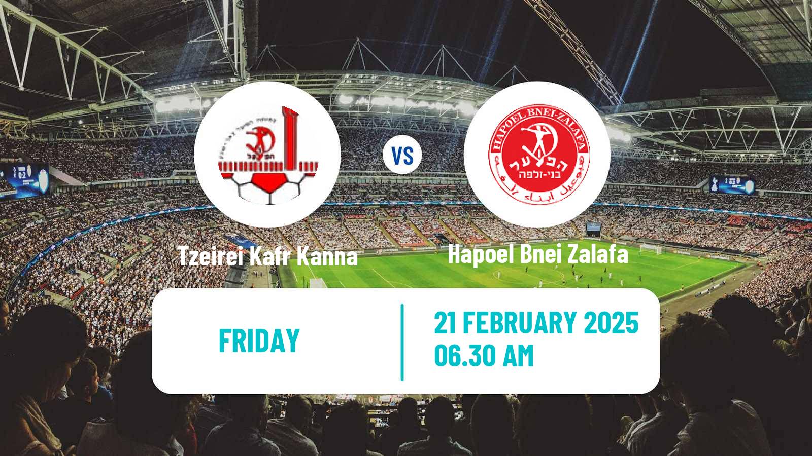 Soccer Israeli Liga Alef North Tzeirei Kafr Kanna - Hapoel Bnei Zalafa