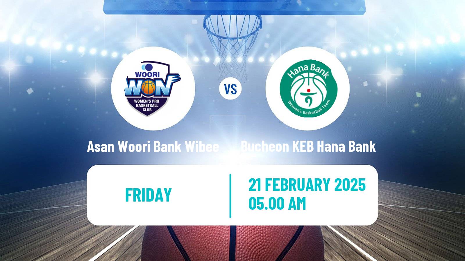 Basketball WKBL Asan Woori Bank Wibee - Bucheon KEB Hana Bank