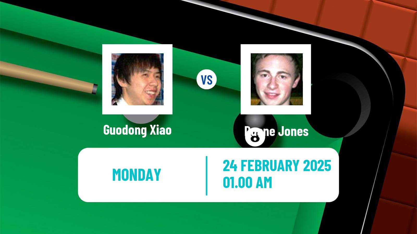 Snooker World Open Guodong Xiao - Duane Jones