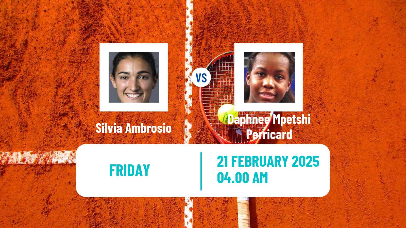 Tennis ITF W15 Monastir 7 Women Silvia Ambrosio - Daphnee Mpetshi Perricard