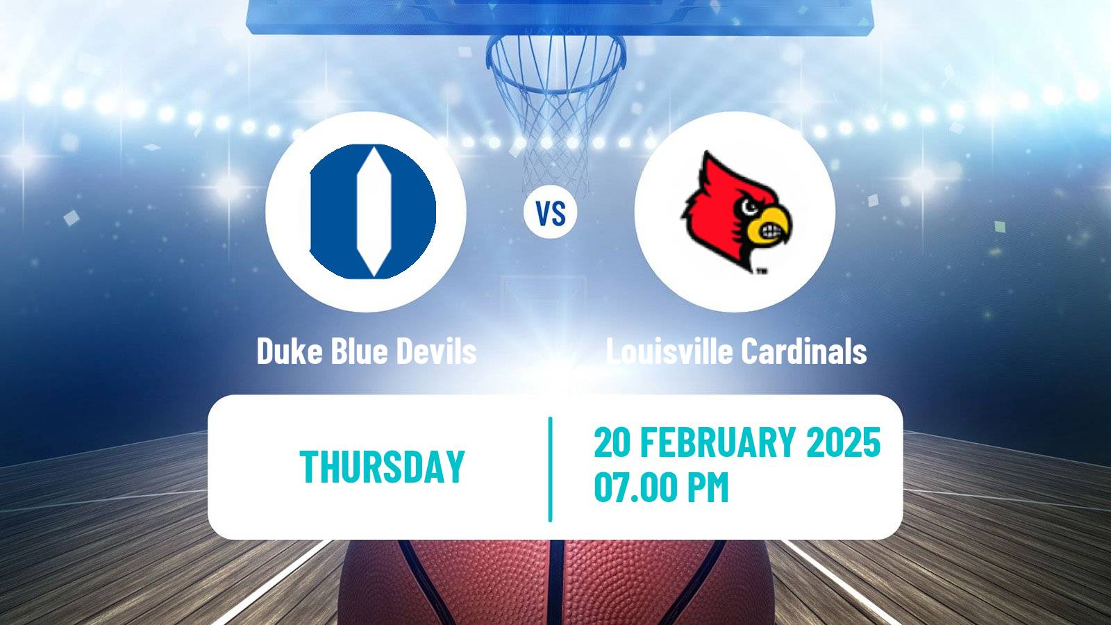 Basketball NCAA College Basketball Women Duke Blue Devils - Louisville Cardinals