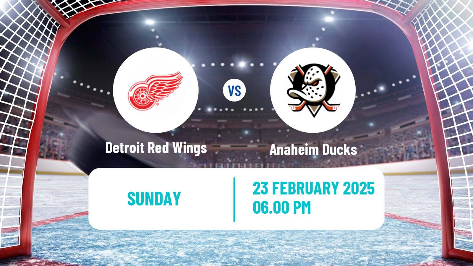 Hockey NHL Detroit Red Wings - Anaheim Ducks