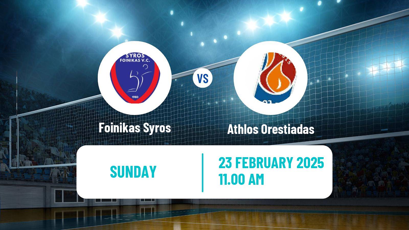 Volleyball Greek A1 Ethniki Volleyball Foinikas Syros - Athlos Orestiadas