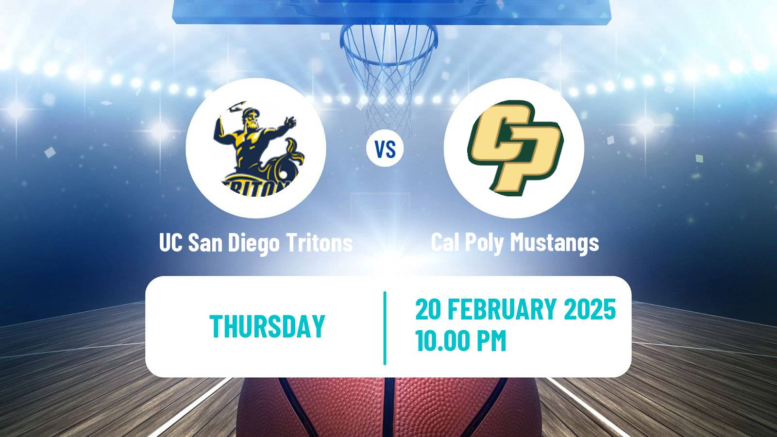 Basketball NCAA College Basketball Women UC San Diego Tritons - Cal Poly Mustangs