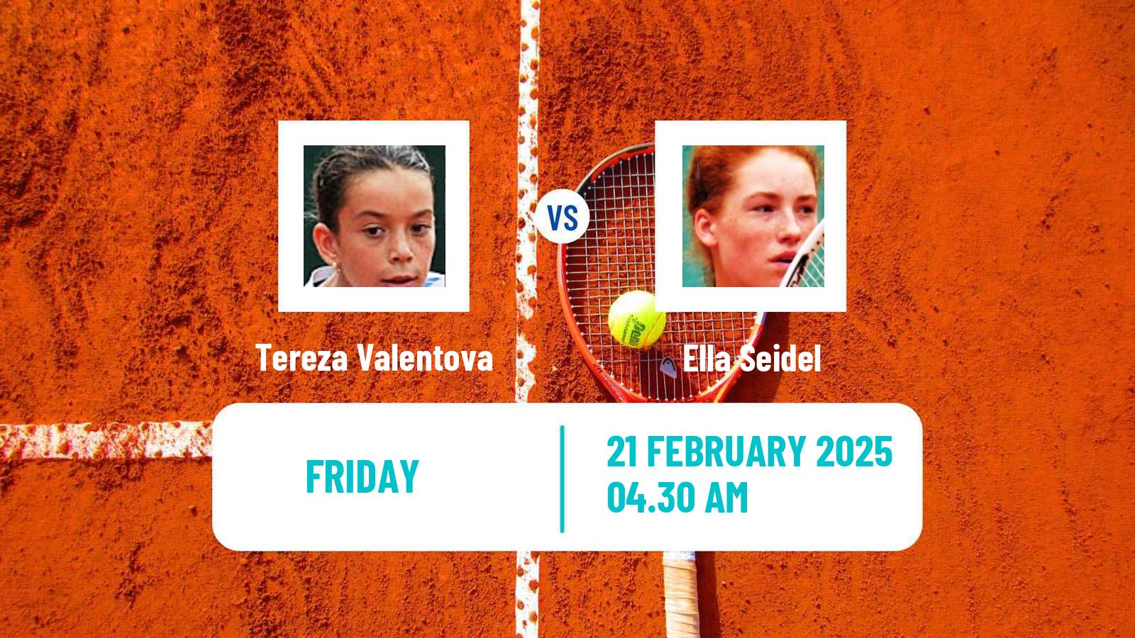 Tennis ITF W75 Prague Women Tereza Valentova - Ella Seidel