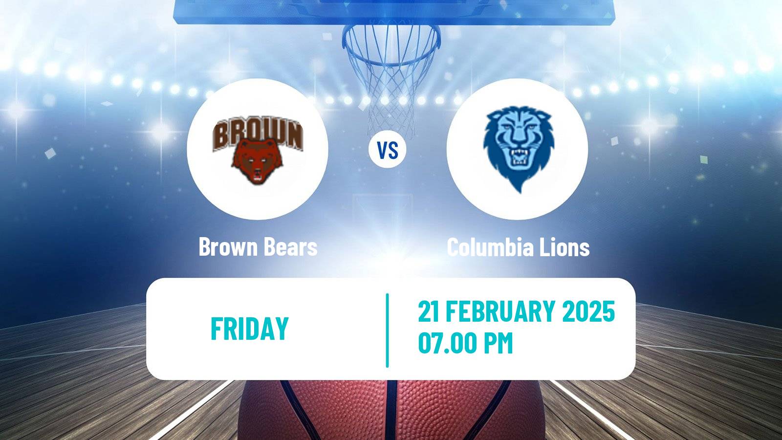 Basketball NCAA College Basketball Brown Bears - Columbia Lions