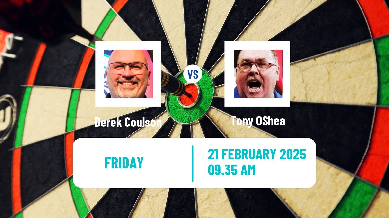 Darts World Seniors Championship Derek Coulson - Tony OShea