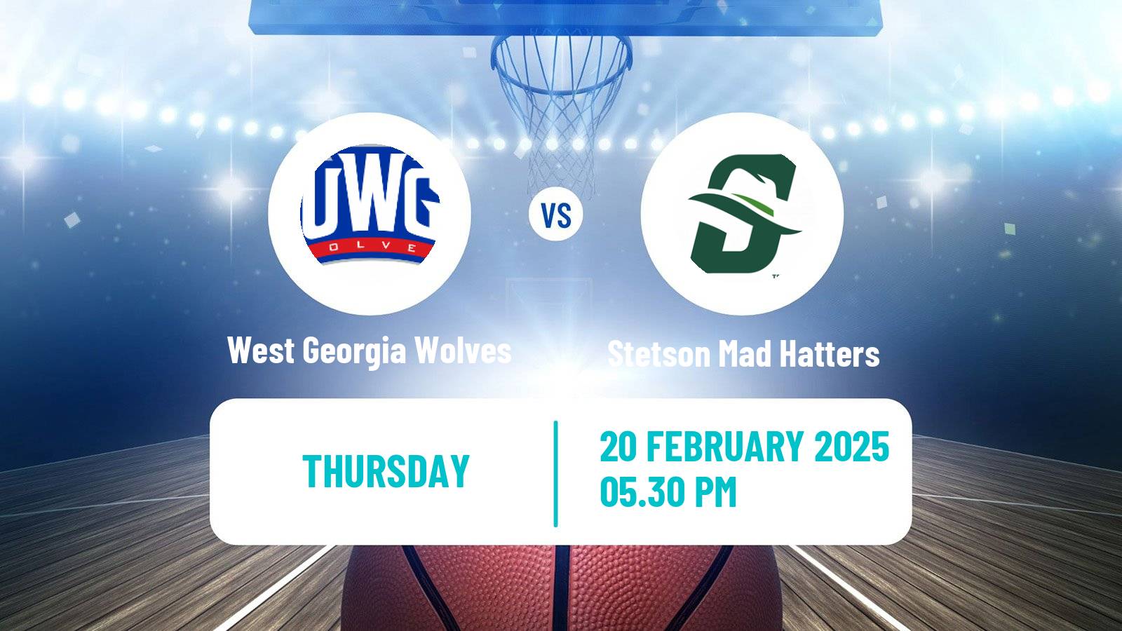 Basketball NCAA College Basketball Women West Georgia Wolves - Stetson Mad Hatters