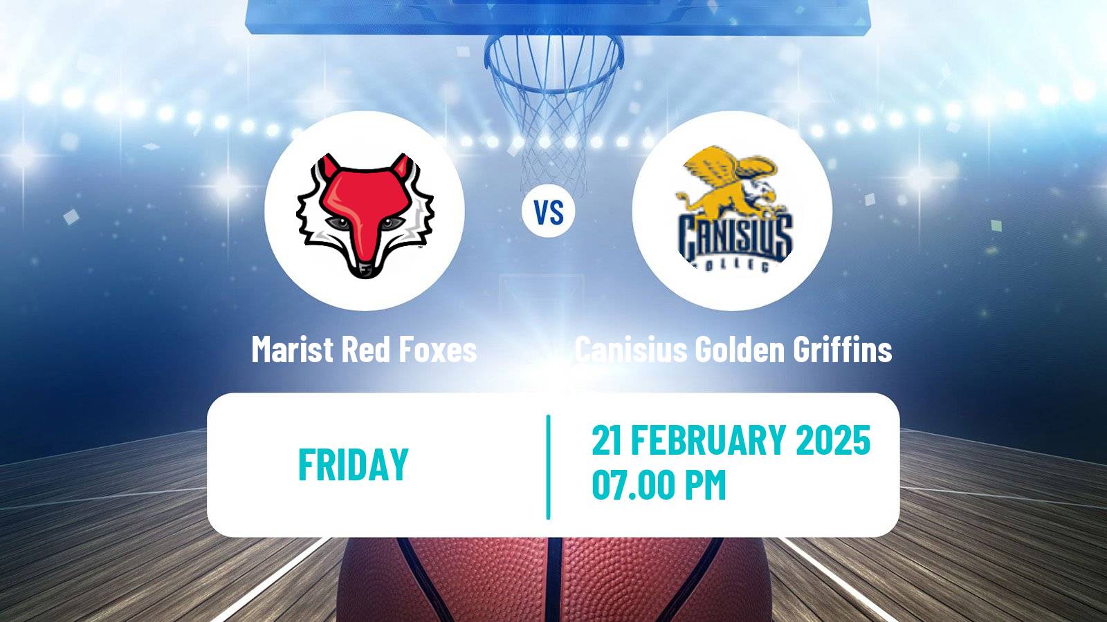 Basketball NCAA College Basketball Marist Red Foxes - Canisius Golden Griffins