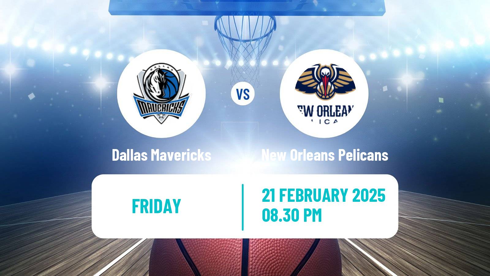 Basketball NBA Dallas Mavericks - New Orleans Pelicans