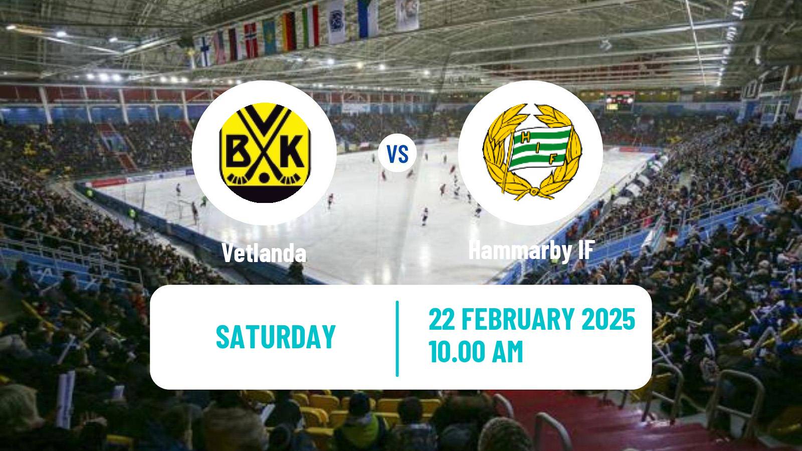 Bandy Swedish Elitserien Bandy Vetlanda - Hammarby IF