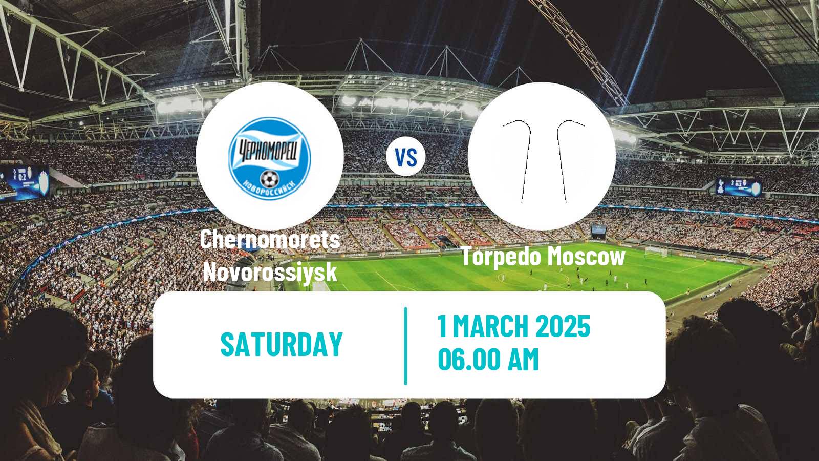 Soccer Russian FNL Chernomorets Novorossiysk - Torpedo Moscow