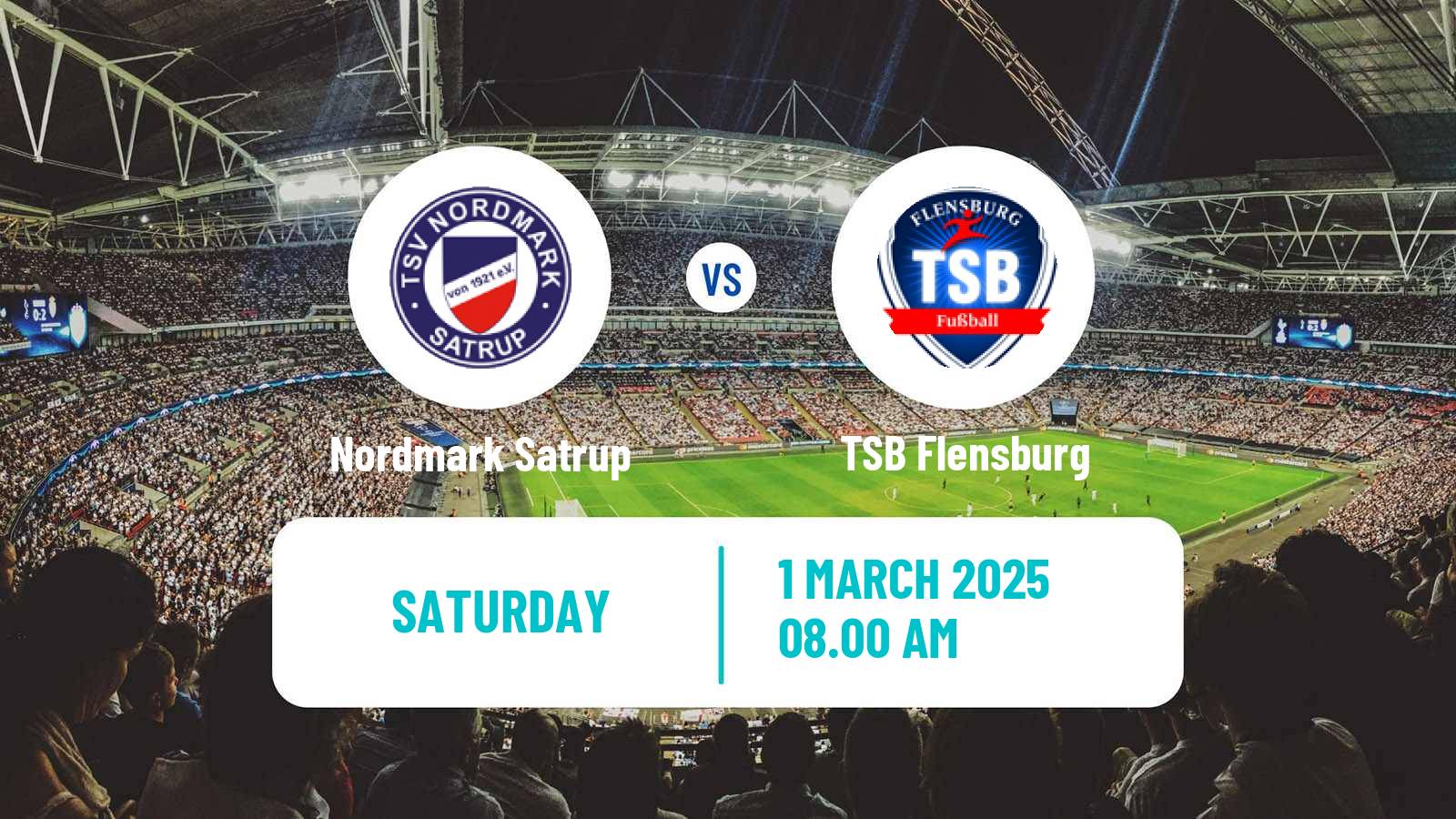 Soccer German Oberliga Schleswig-Holstein Nordmark Satrup - TSB Flensburg