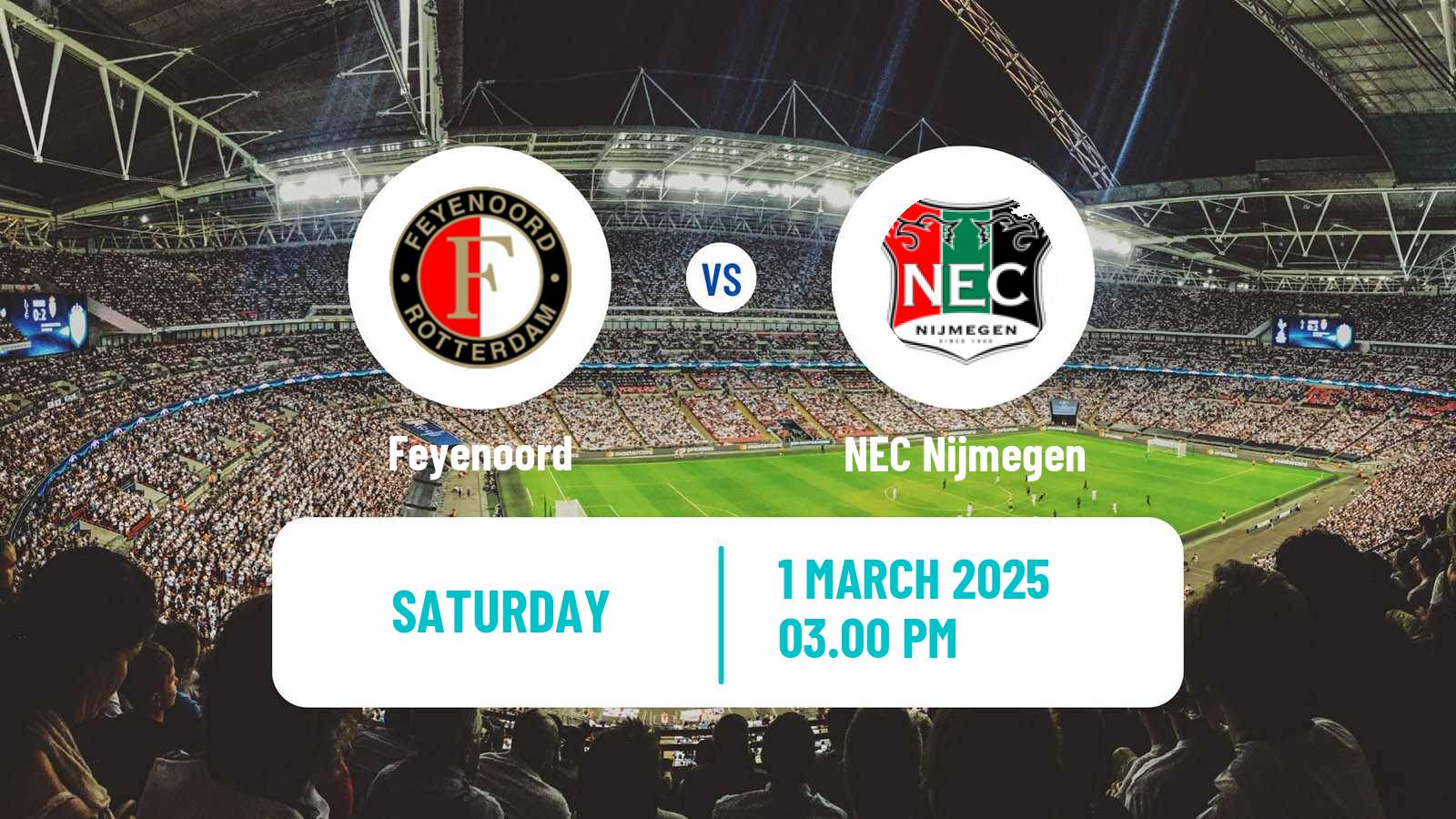 Soccer Dutch Eredivisie Feyenoord - NEC Nijmegen