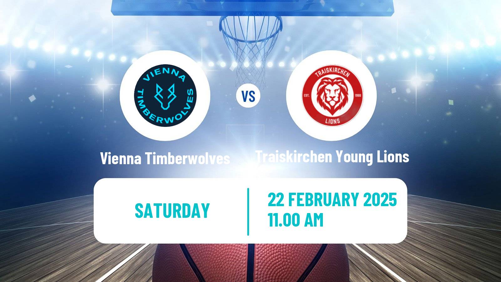 Basketball Austrian Zweite Liga Basketball Vienna Timberwolves - Traiskirchen Young Lions