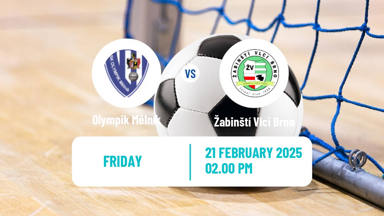 Futsal Czech 1 Futsal Liga Olympik Mělník - Žabinští Vlci Brno
