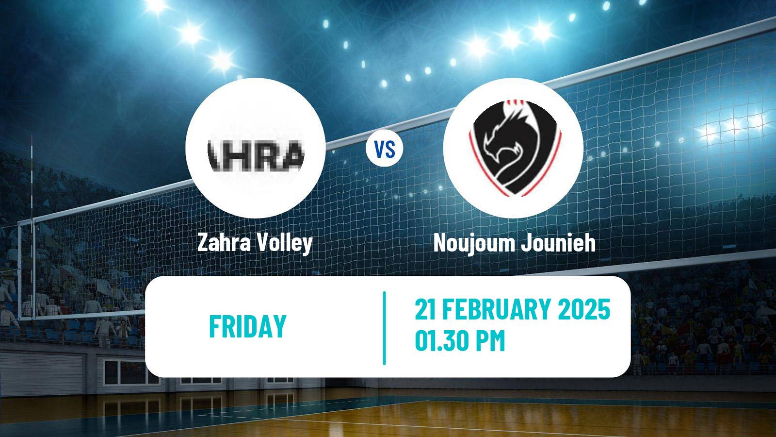 Volleyball Lebanese 1st Division Volleyball Zahra - Noujoum Jounieh