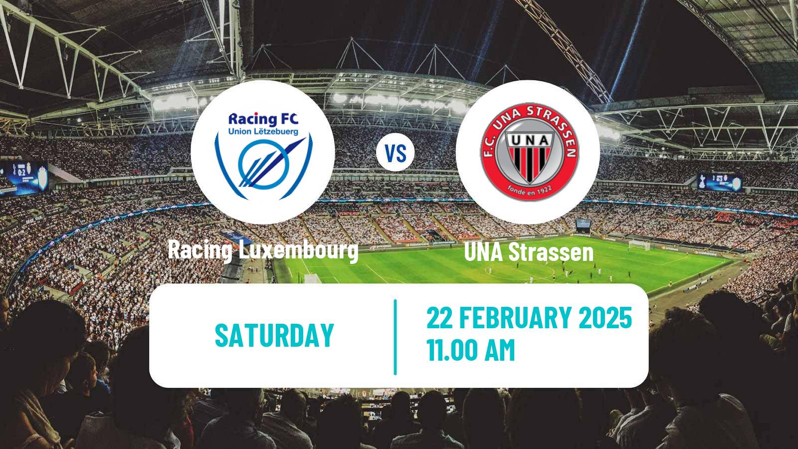 Soccer Luxembourg National Division Racing Luxembourg - UNA Strassen