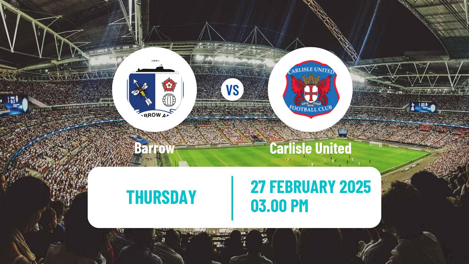 Soccer English League Two Barrow - Carlisle United