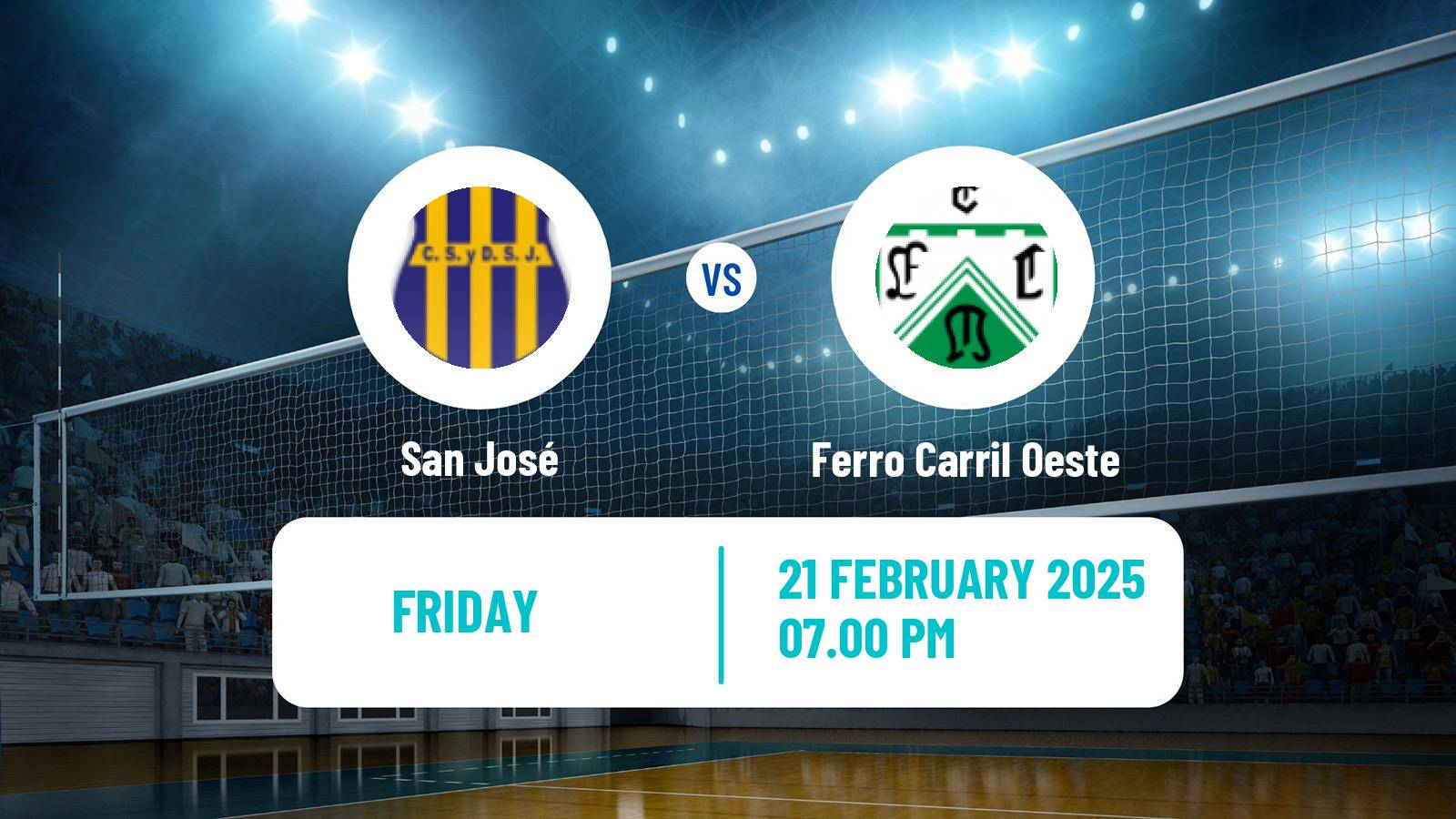 Volleyball Argentinian Liga Volleyball Women San José - Ferro Carril Oeste