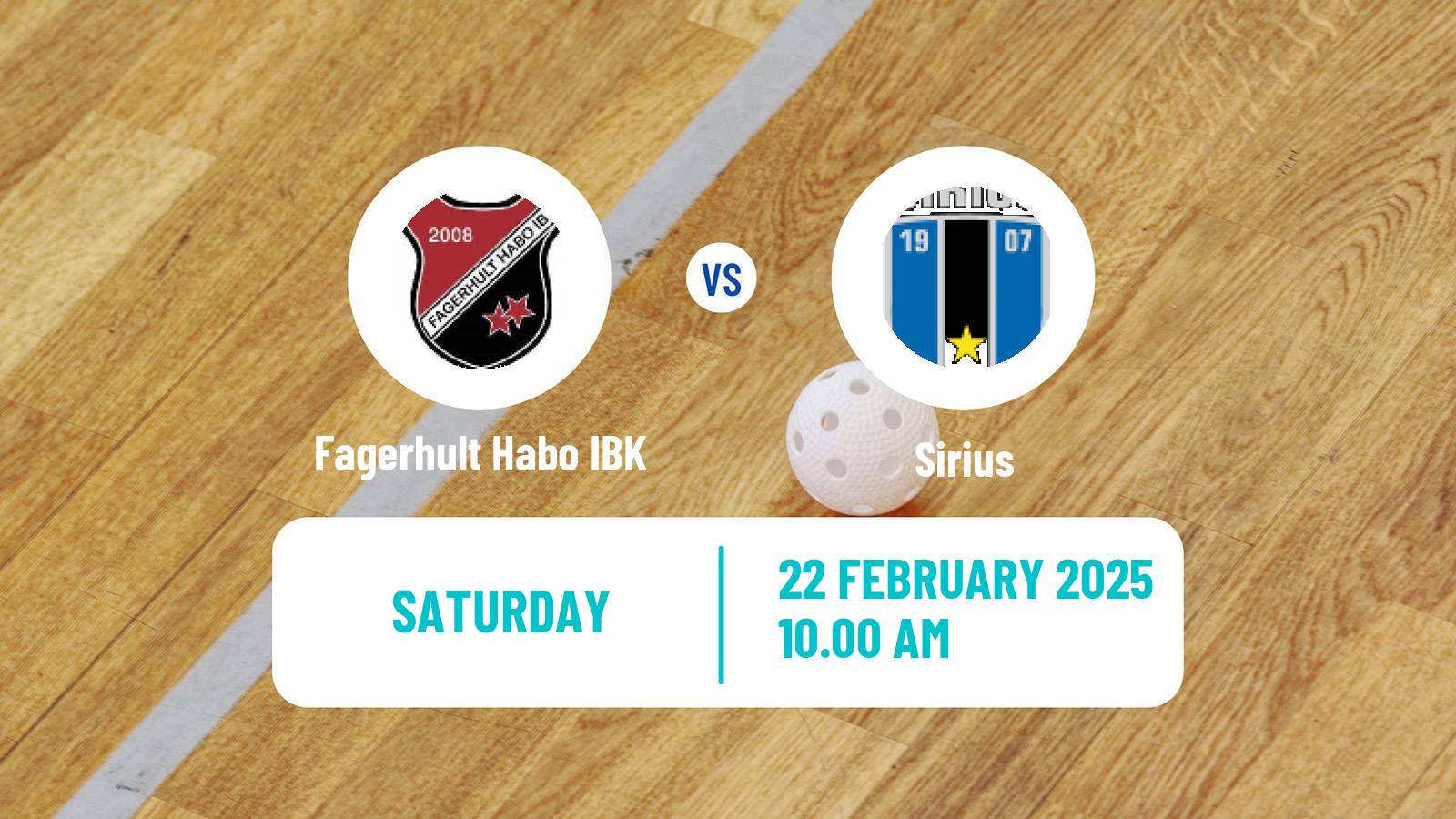 Floorball Swedish Allsvenskan Floorball Fagerhult Habo IBK - Sirius