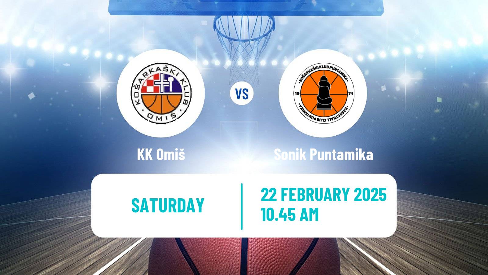 Basketball Croatian Prva Liga Basketball Omiš - Sonik Puntamika