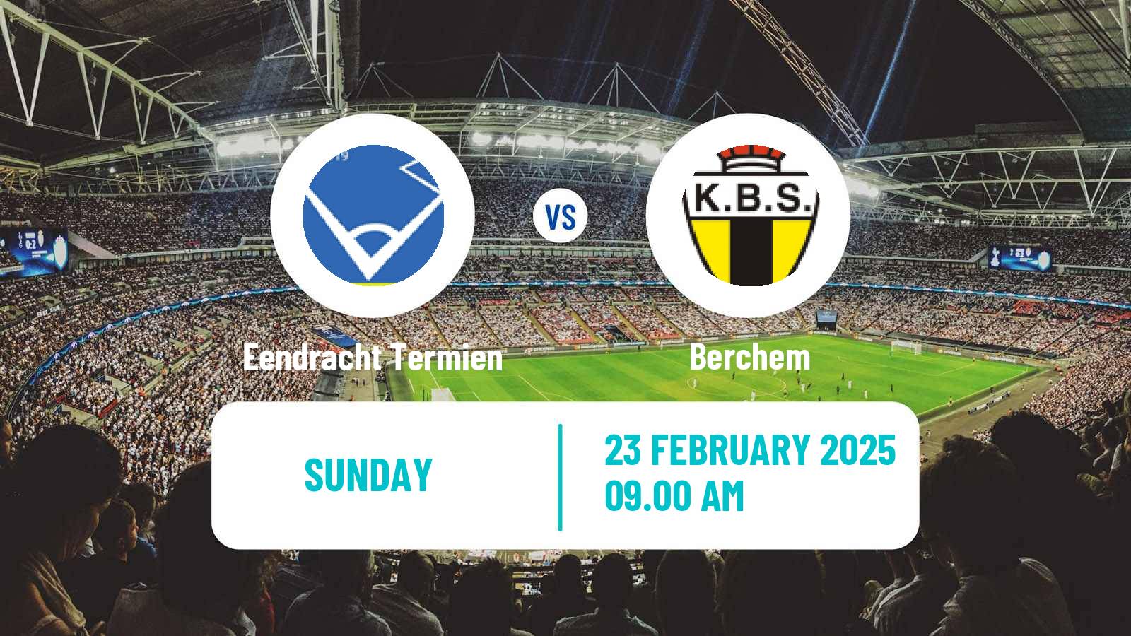 Soccer Belgian Second Amateur Division Group B Eendracht Termien - Berchem