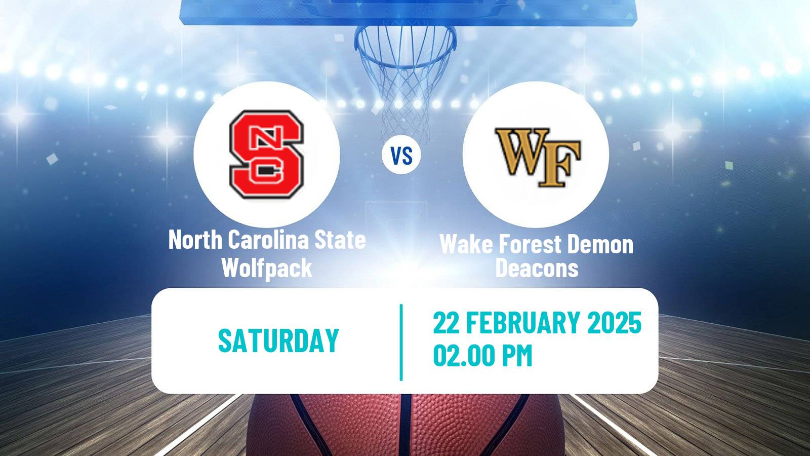 Basketball NCAA College Basketball North Carolina State Wolfpack - Wake Forest Demon Deacons