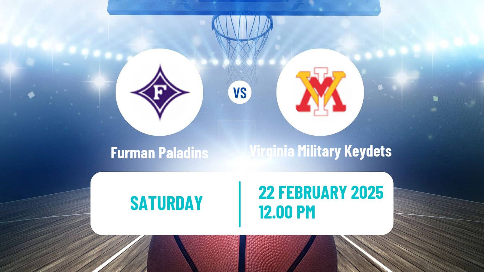 Basketball NCAA College Basketball Furman Paladins - Virginia Military Keydets