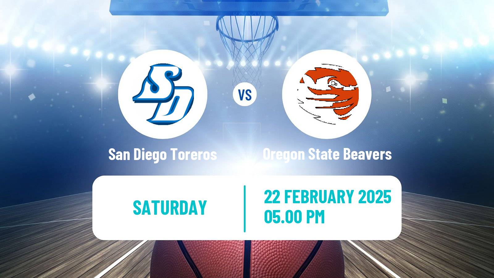 Basketball NCAA College Basketball San Diego Toreros - Oregon State Beavers