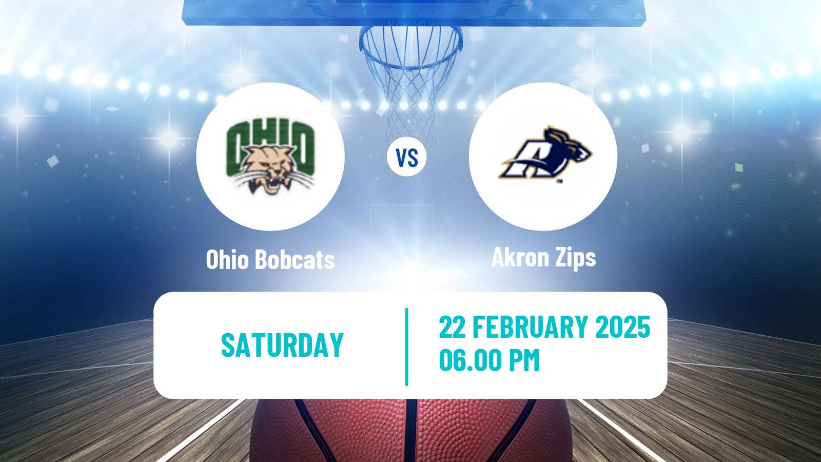 Basketball NCAA College Basketball Ohio Bobcats - Akron Zips