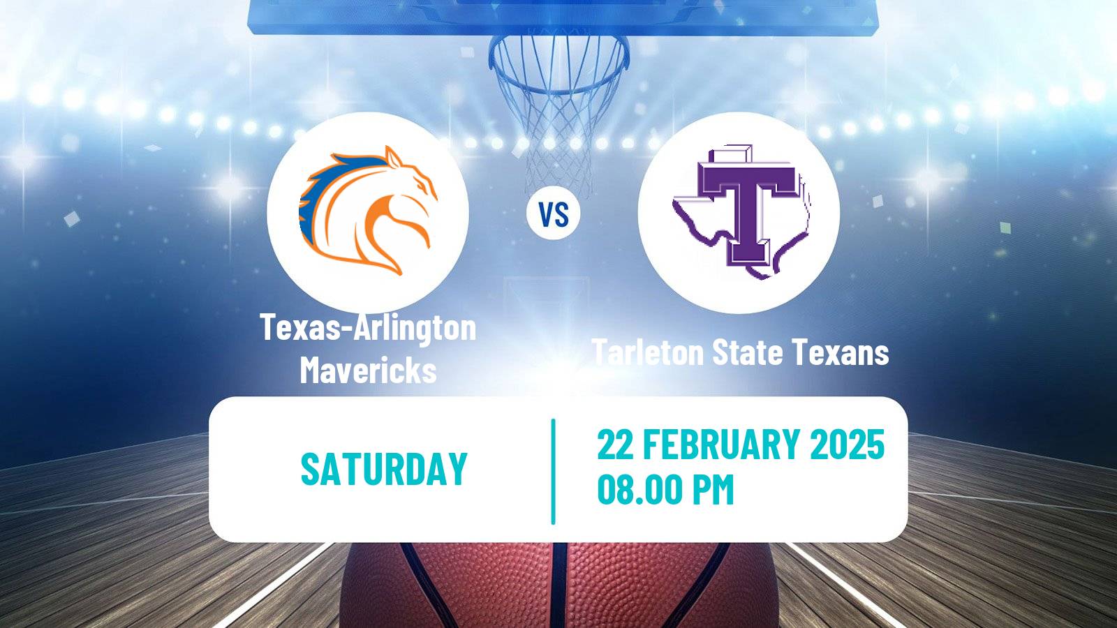 Basketball NCAA College Basketball Texas-Arlington Mavericks - Tarleton State Texans