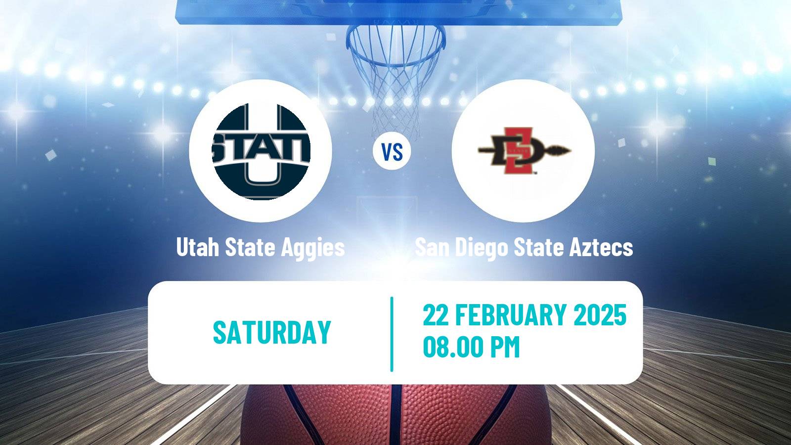 Basketball NCAA College Basketball Utah State Aggies - San Diego State Aztecs