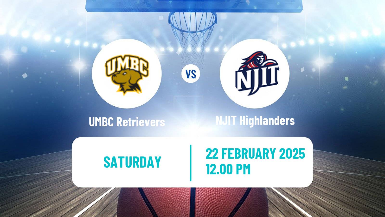 Basketball NCAA College Basketball UMBC Retrievers - NJIT Highlanders